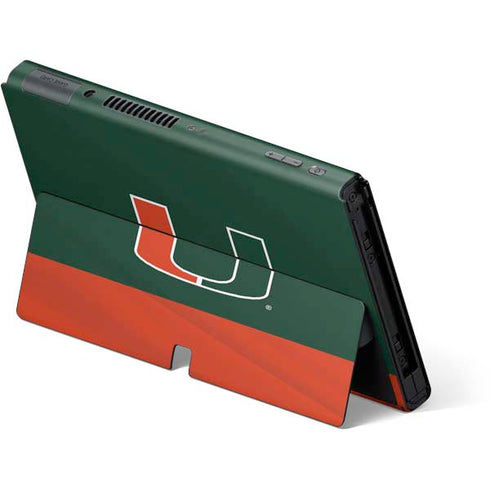 University of Miami Hurricanes Flag Nintendo Switch OLED (2021) Skin